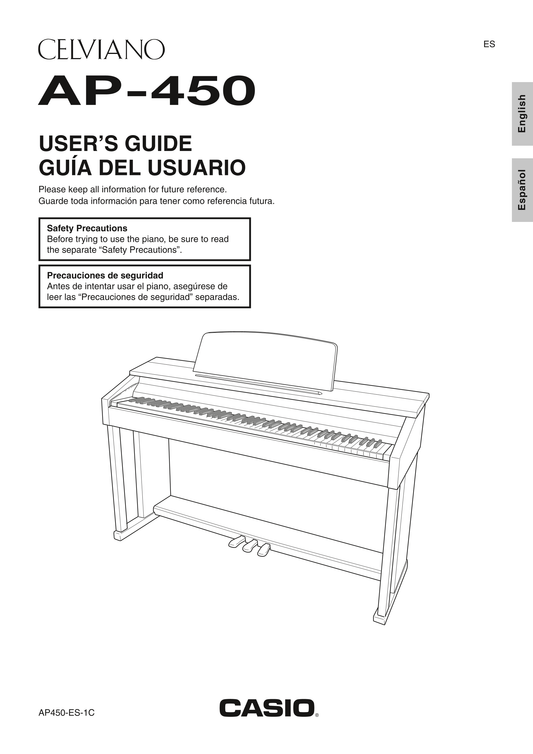 Casio AP-450 Keyboard Piano Owner's/ User Manual (Pages: 55)