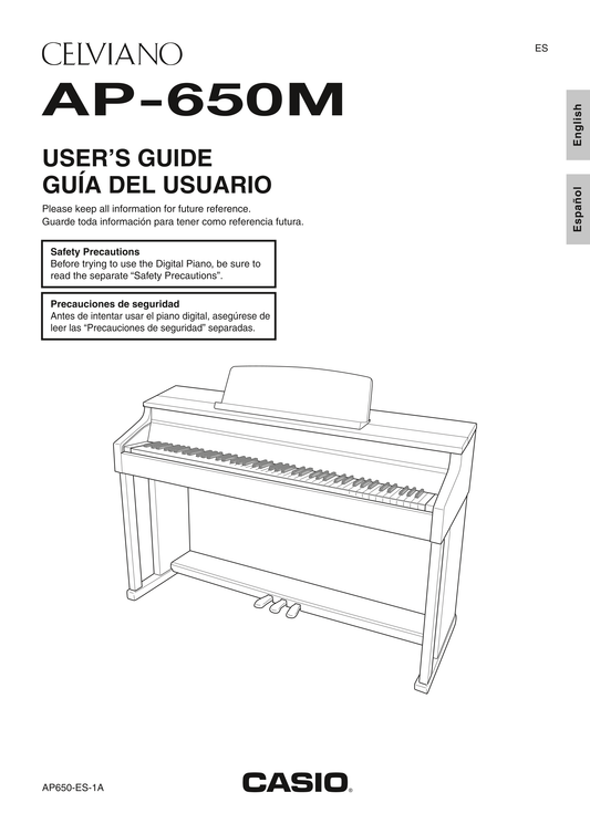 Casio AP-650M Keyboard Piano Owner's/ User Manual (Pages: 84)