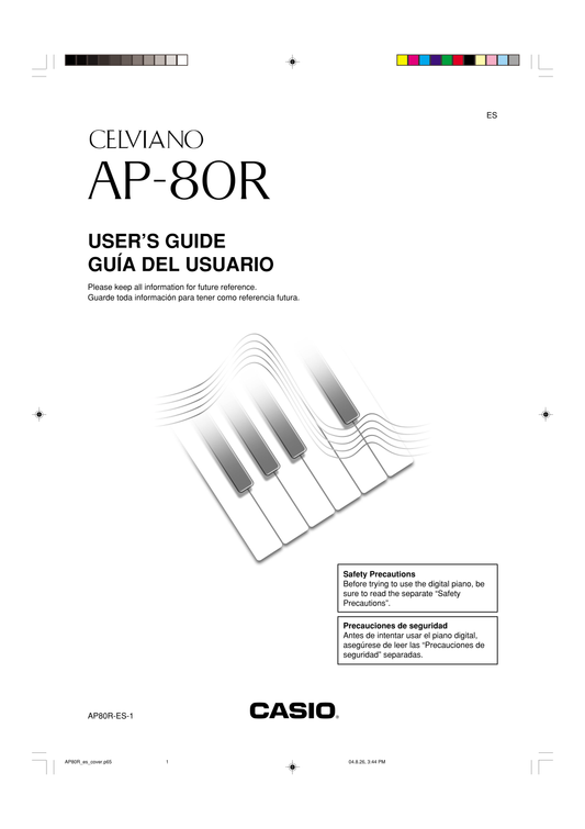Casio AP-80R Keyboard Piano Owner's/ User Manual (Pages: 53)