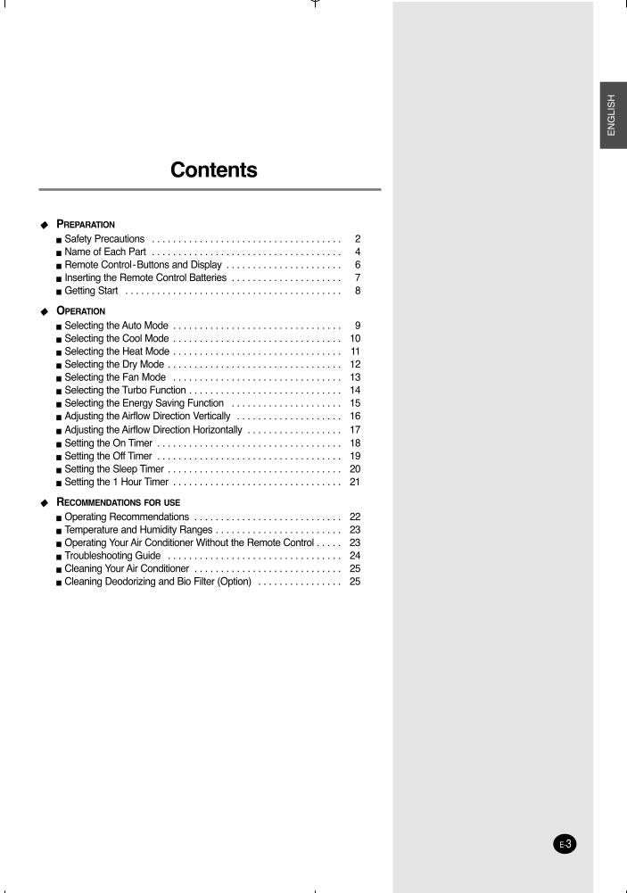 Samsung AQB09JJWC AQB12JJWC AQB18J6WC Air Conditioner Unit Operating Manual