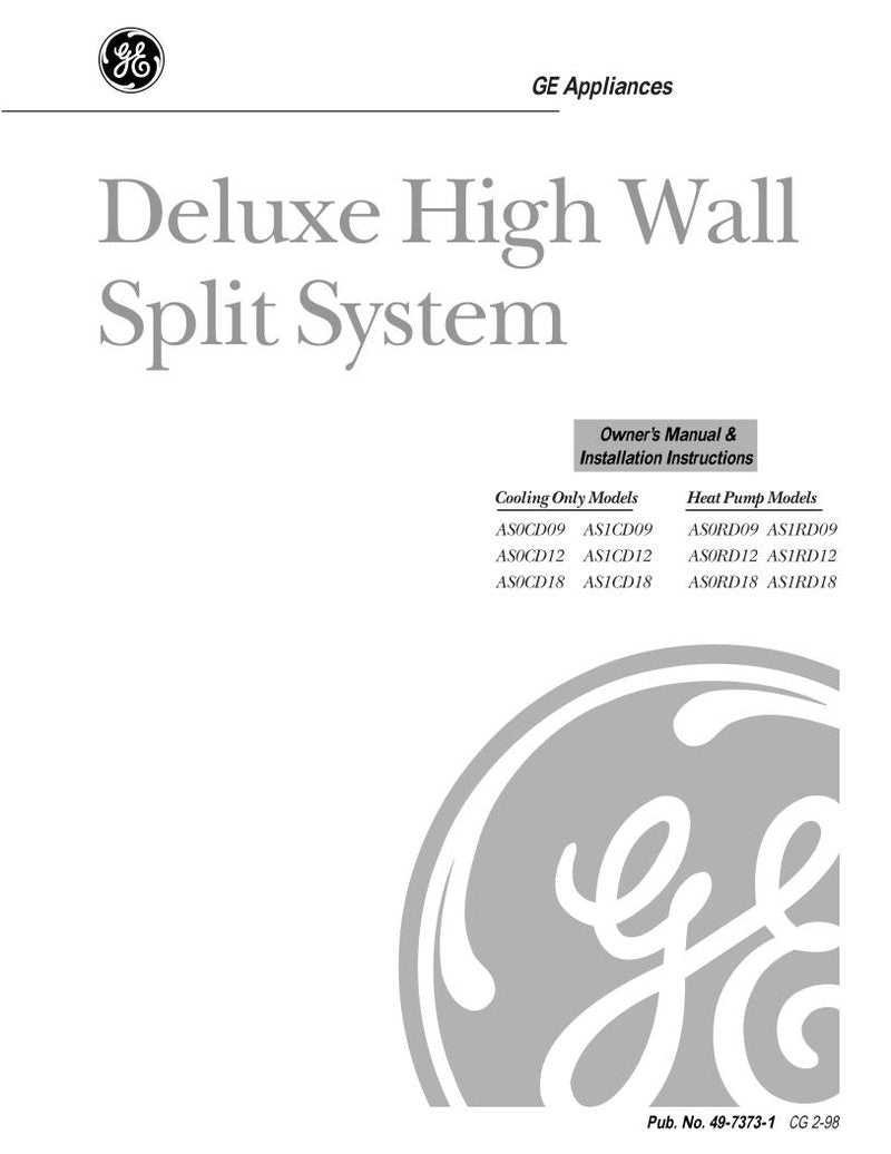 LG AS0 CD09 CD12 CD18 Air Conditioner Unit Operating Manual