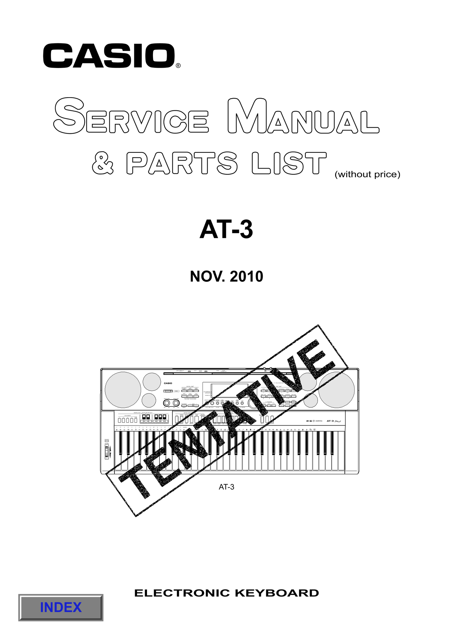 Casio AT-3 Keyboard Piano Service Manual (Pages: 31)