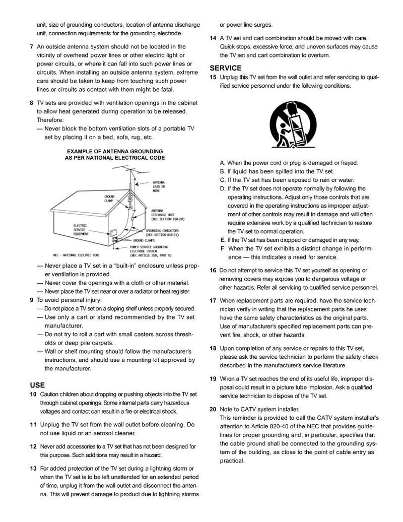 JVC AV27 D 800 800A AV32 TV/VCR Combo Operating Manual