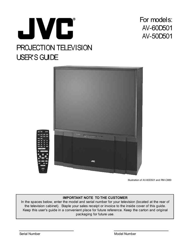 JVC AV60 D 501OM TV Operating Manual