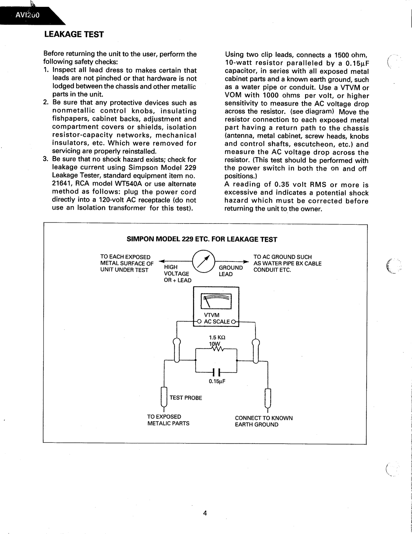 Harman/ Kardon AVI200 Audio/ Video Amplifier Owner & Service Manual (Pages: 86)