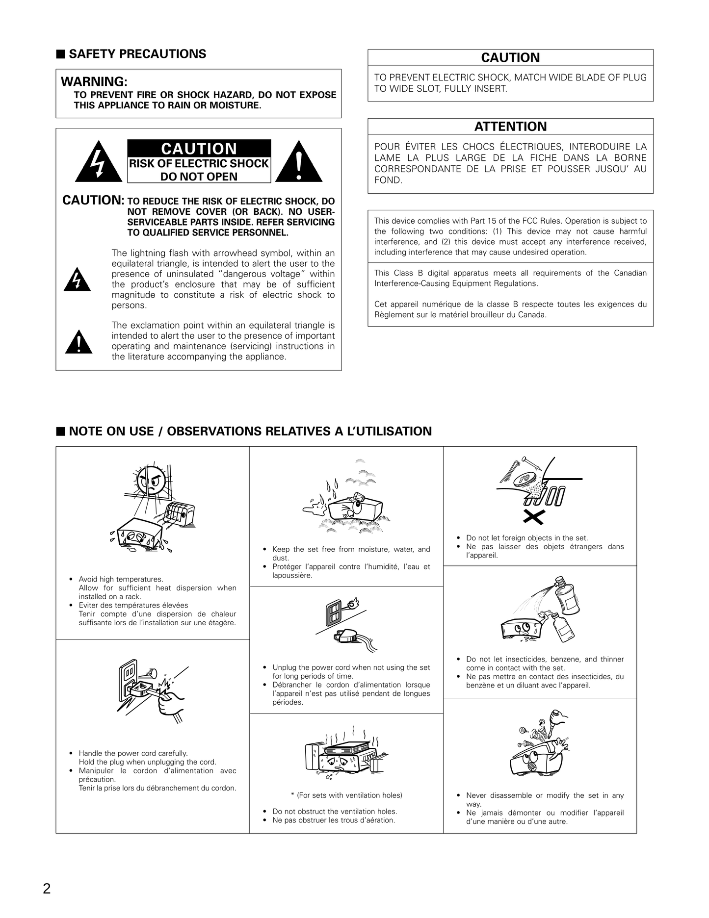 Denon AVR-2803 & AVR-983 AV Receiver Owner's/ User Manual (Pages: 76)