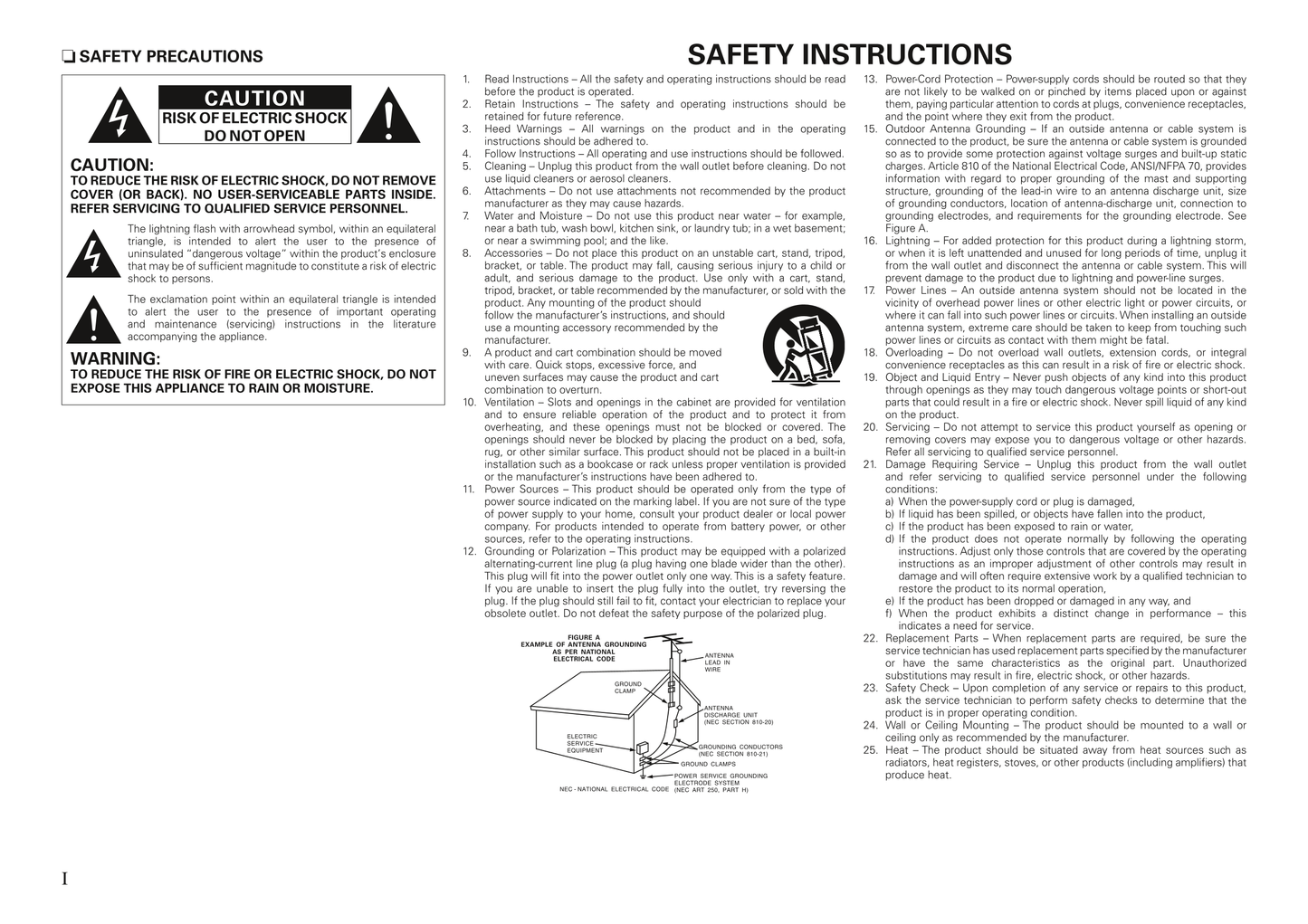 Denon AVR-2809CI AV Receiver Owner's/ User Manual (Pages: 102)