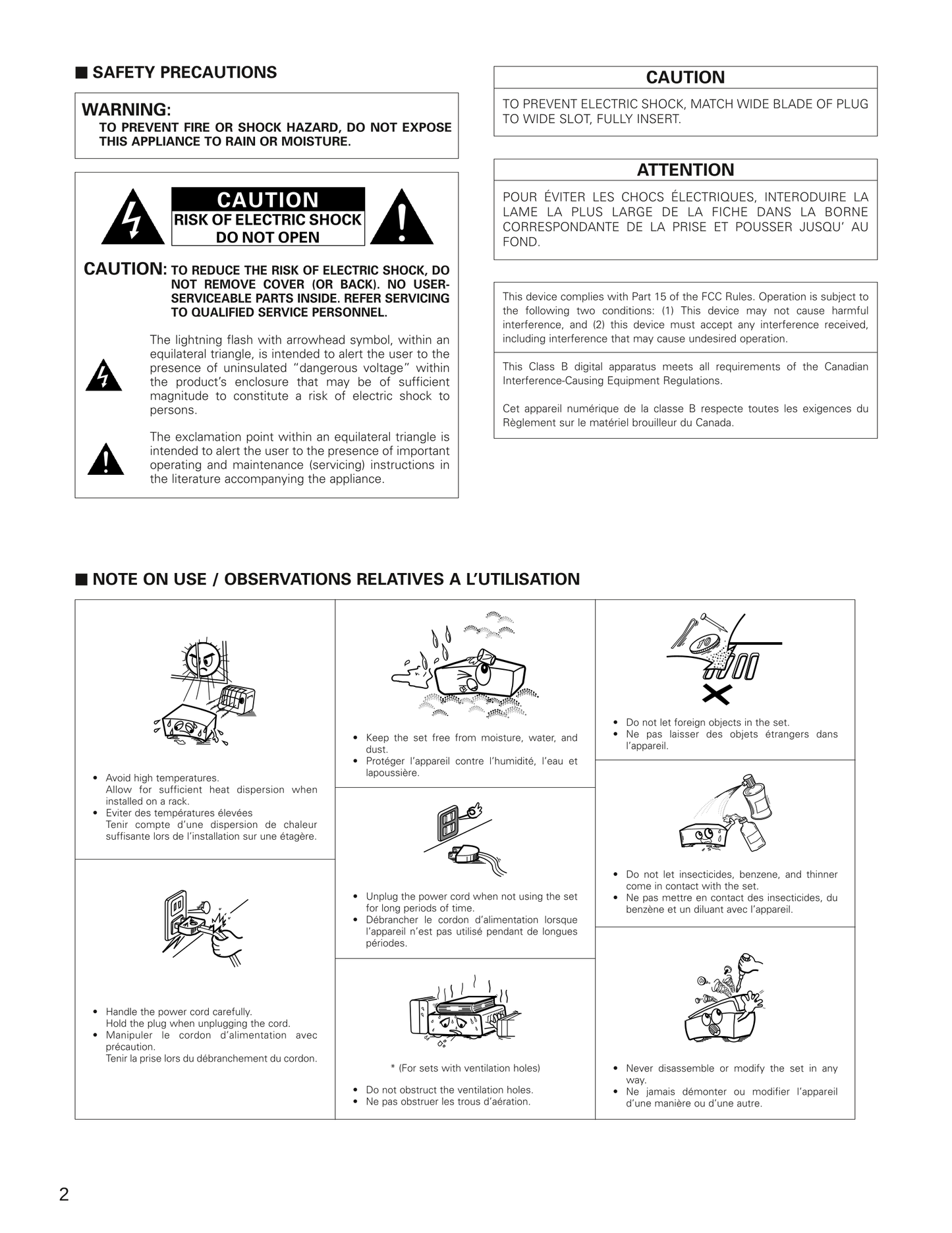 Denon AVR-3801 AV Receiver Owner's/ User Manual (Pages: 72)