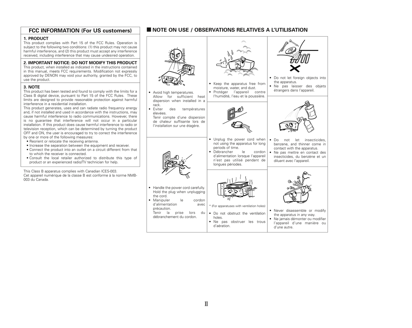 Denon AVR-987 AV Receiver Owner/ User Manual (Pages: 80)