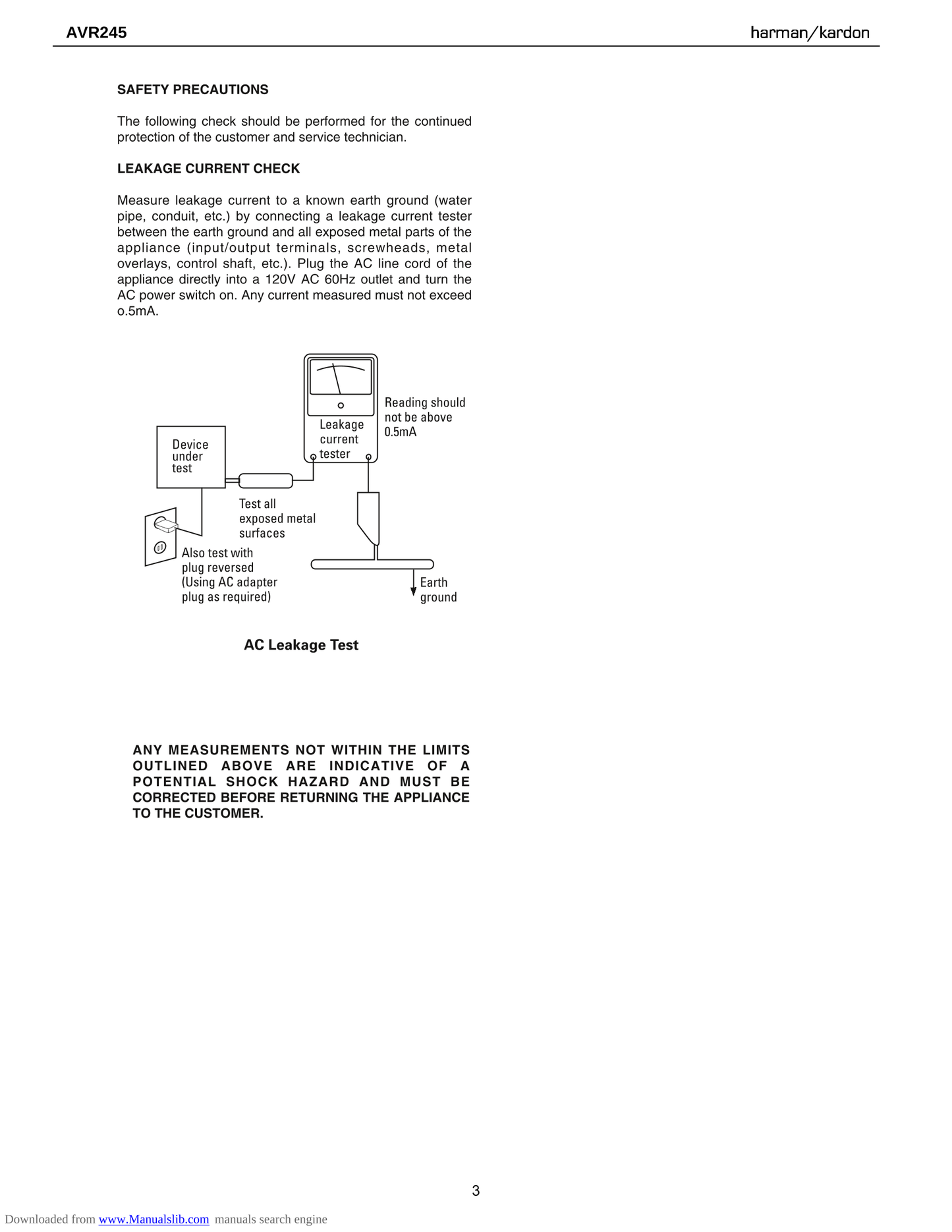 Harman/ Kardon AVR245 AV Receiver Service Manual (Pages: 228)