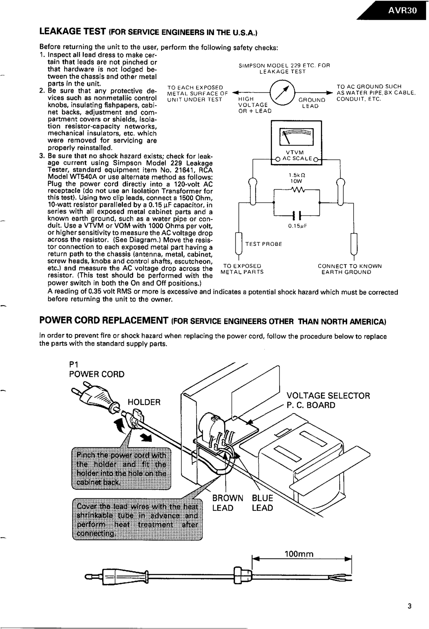 Harman/ Kardon AVR30 AV Receiver Service Manual (Pages: 78)