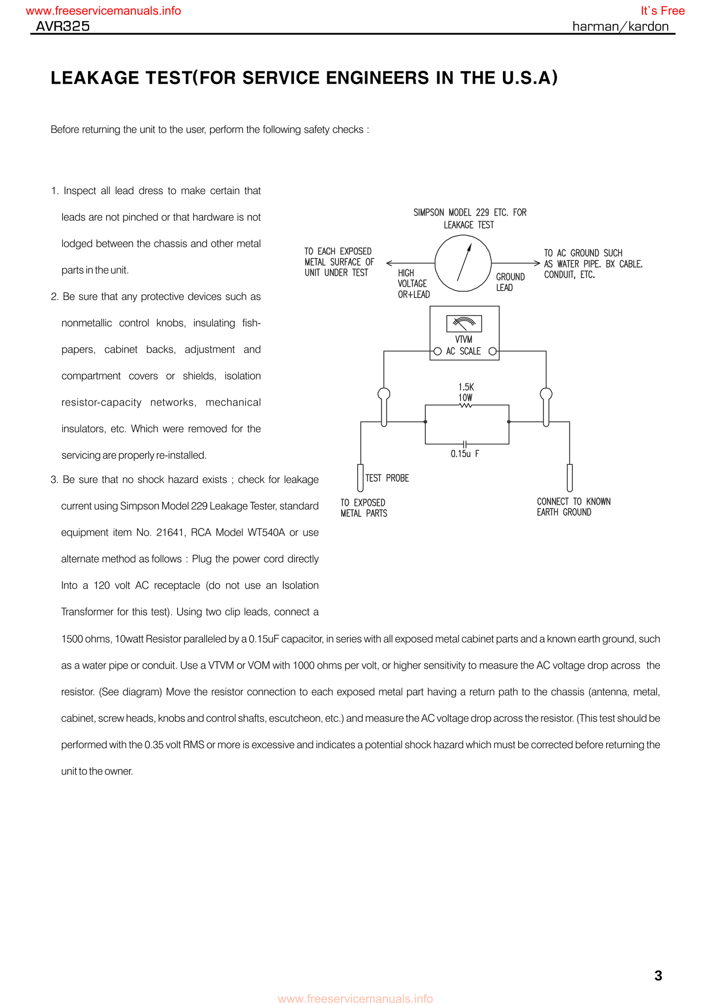 Harman/ Kardon AVR325 AV Receiver Service Manual (Pages: 176)