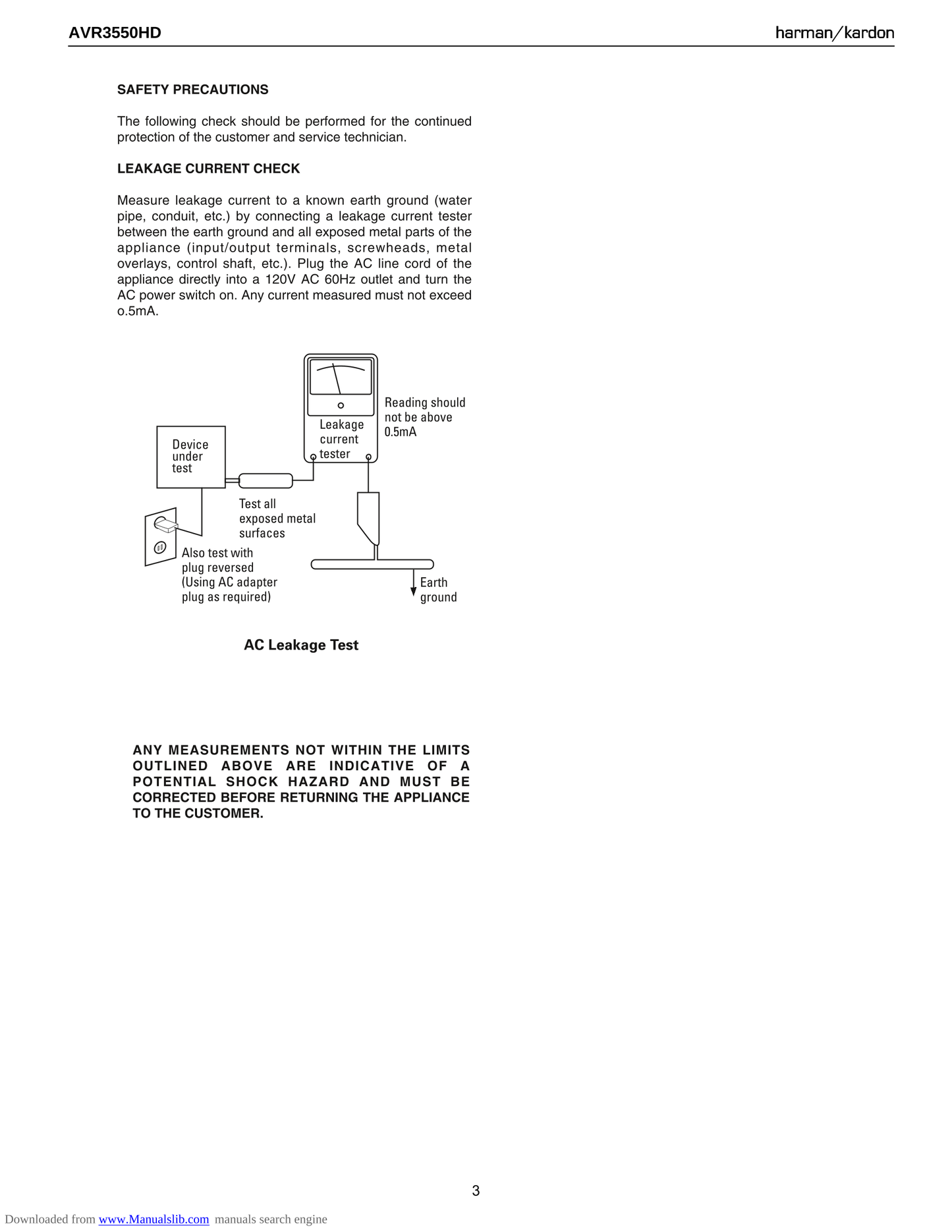 Harman/ Kardon AVR3550HD AV Receiver Service Manual (Pages: 80)