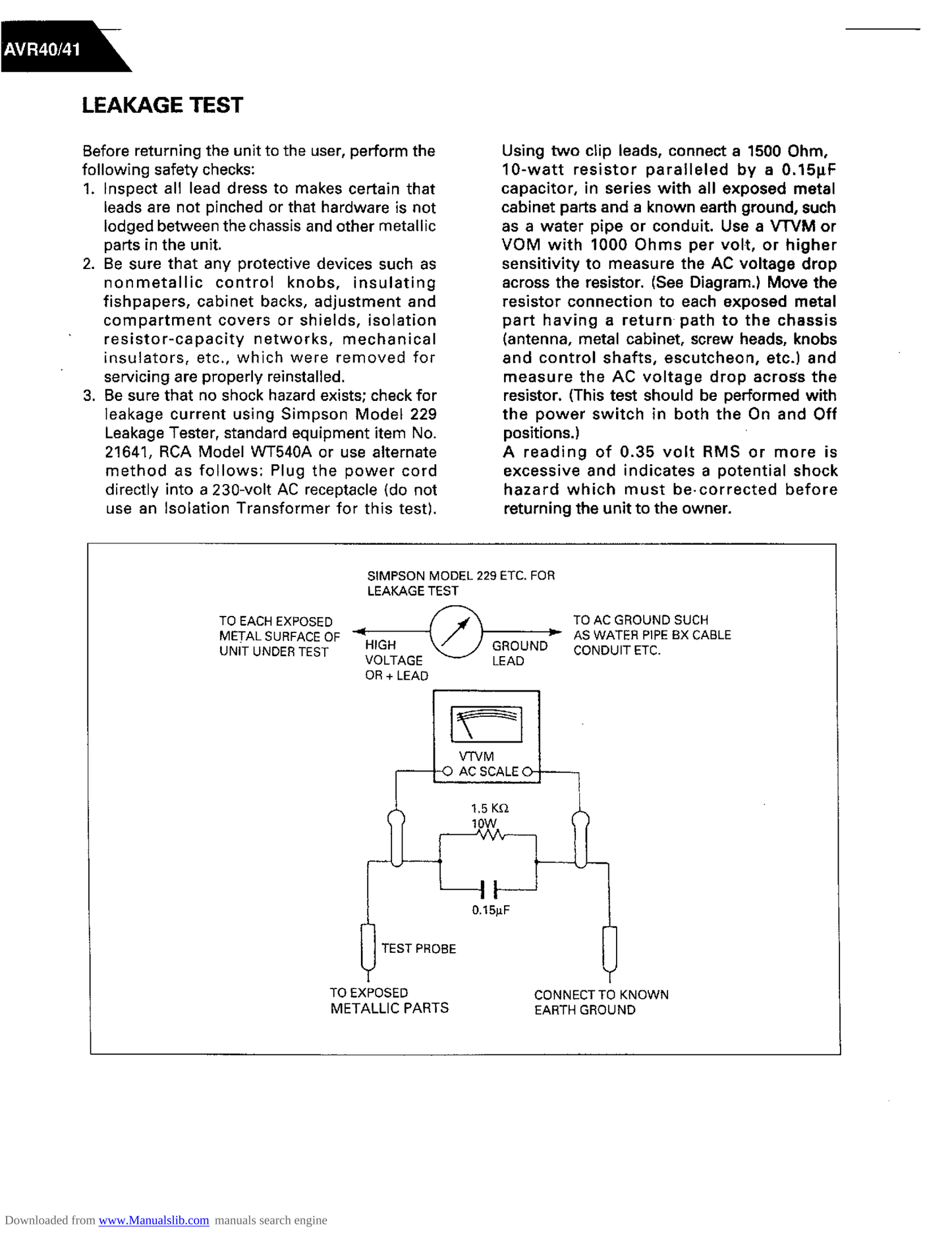 Harman/ Kardon AVR40 & AVR41 AV Receiver Service Manual (Pages: 70)