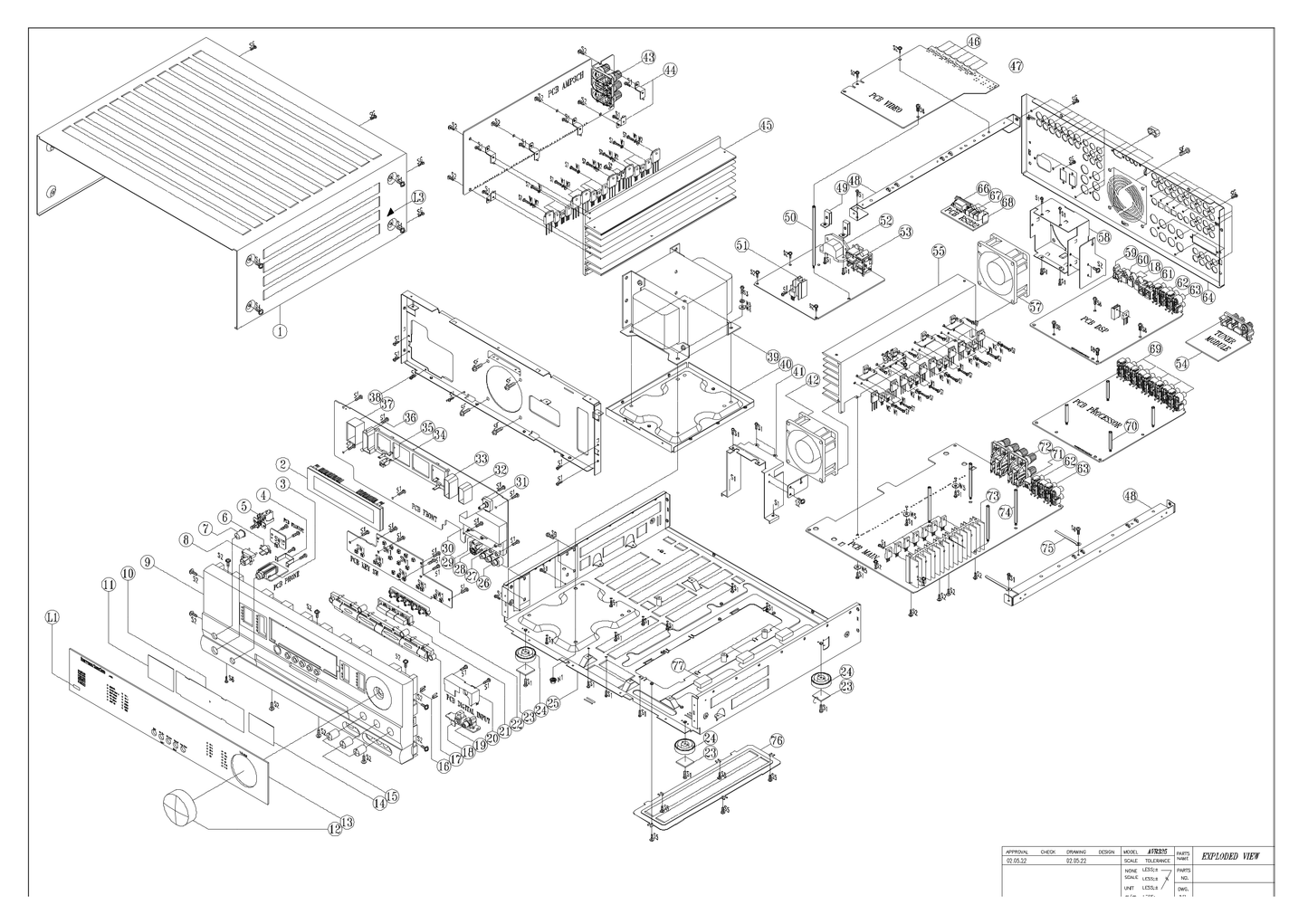 Harman/ Kardon AVR 4550 Audio/ Video Receiver Service Manual (Pages: 84)