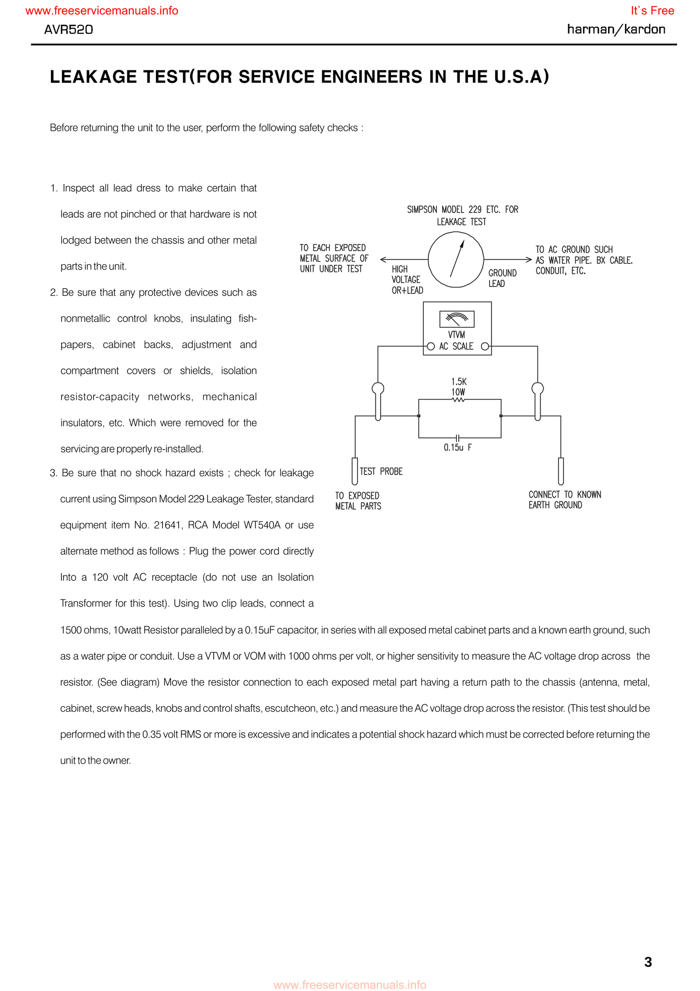 Harman/ Kardon AVR520 AV Receiver Service Manual (Pages: 160)