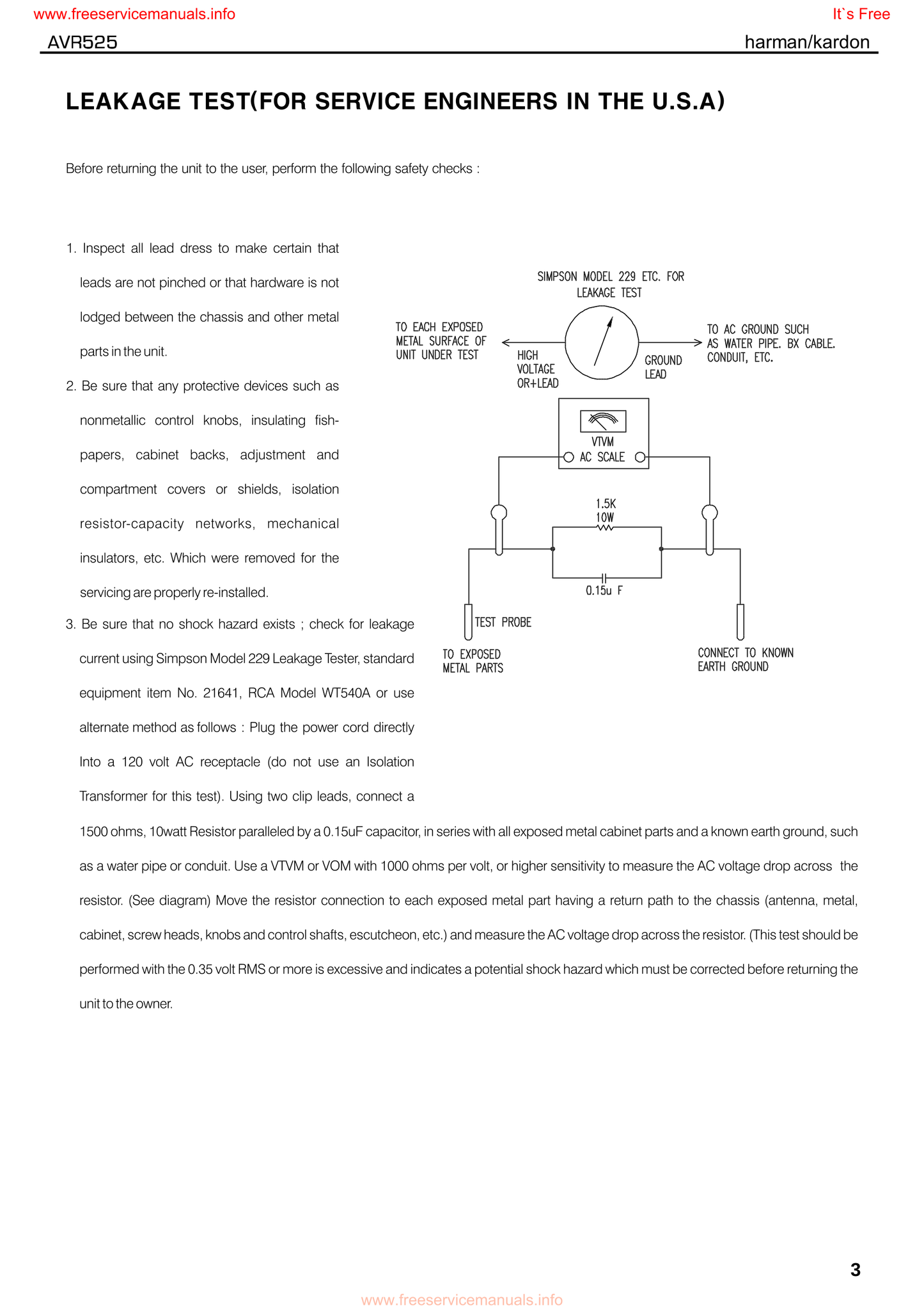 Harman/ Kardon AVR525 AV Receiver Service Manual (Pages: 187)