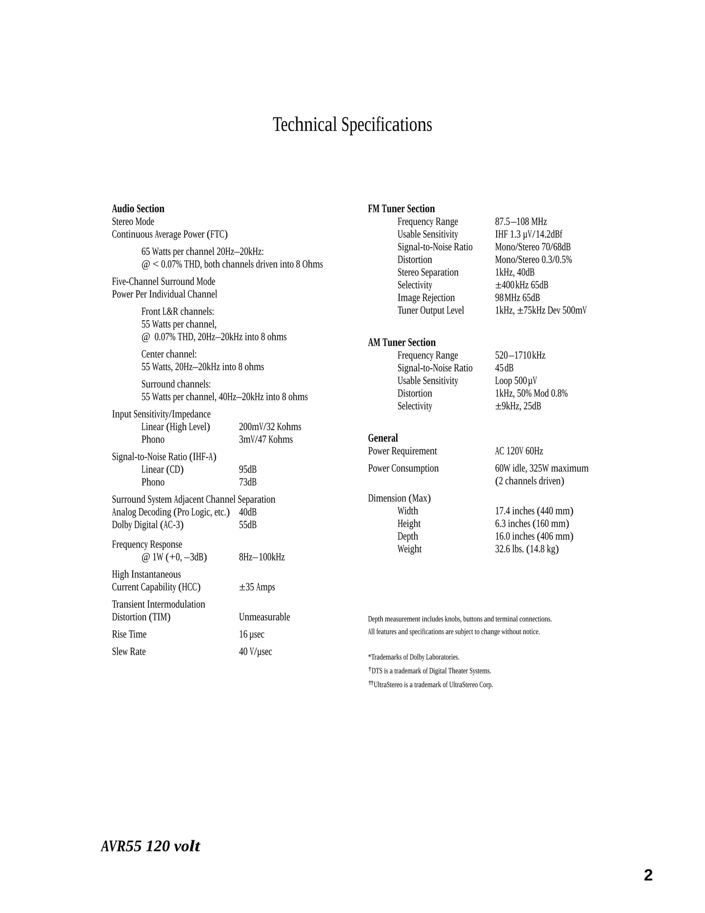 Harman/ Kardon AVR55 AV Receiver Service Manual (Pages: 84)