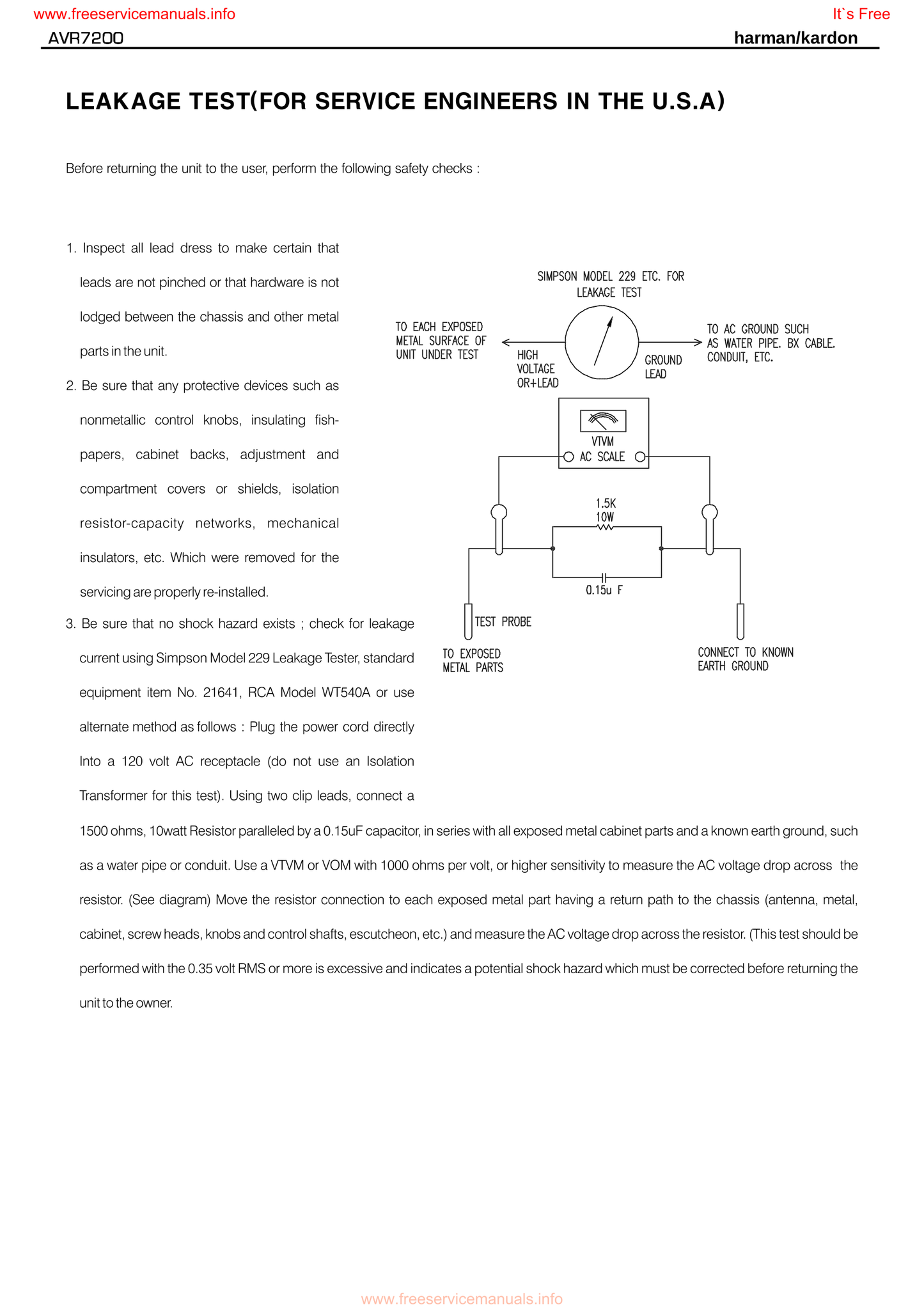 Harman/ Kardon AVR7200 AV Receiver Service Manual (Pages: 184)