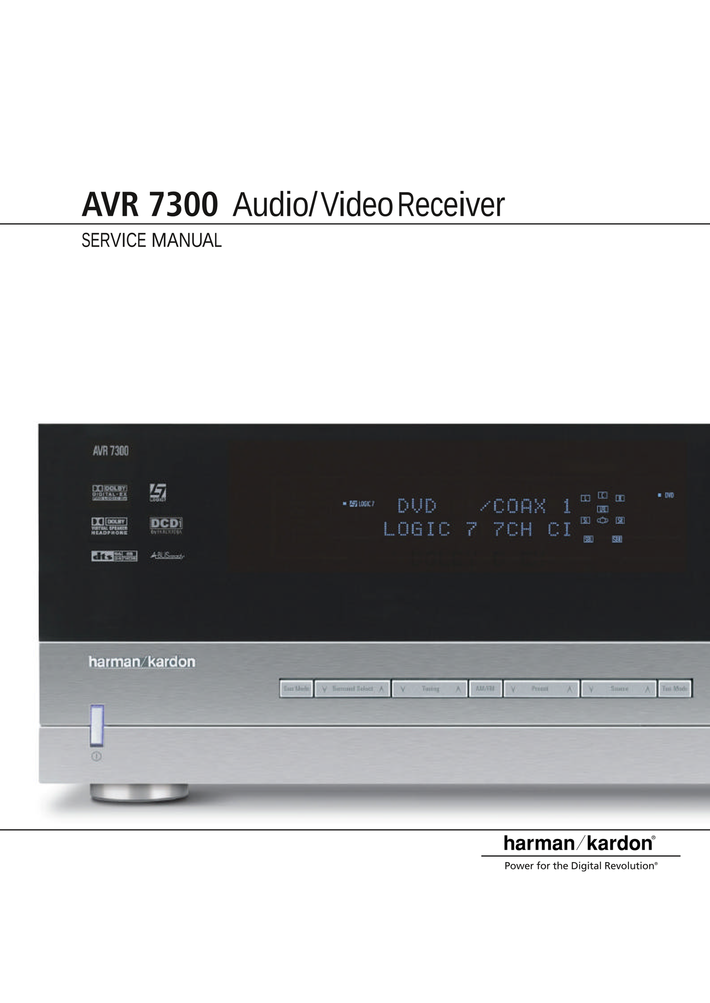 Harman/ Kardon AVR7300 AV Receiver Service Manual (Pages: 158)