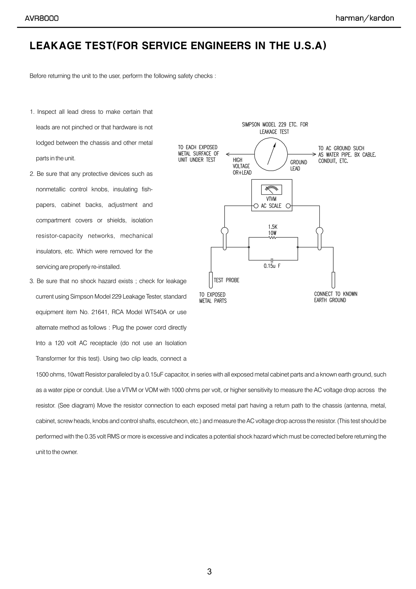 Harman/ Kardon AVR8000 AV Receiver Service Manual (Pages: 242)