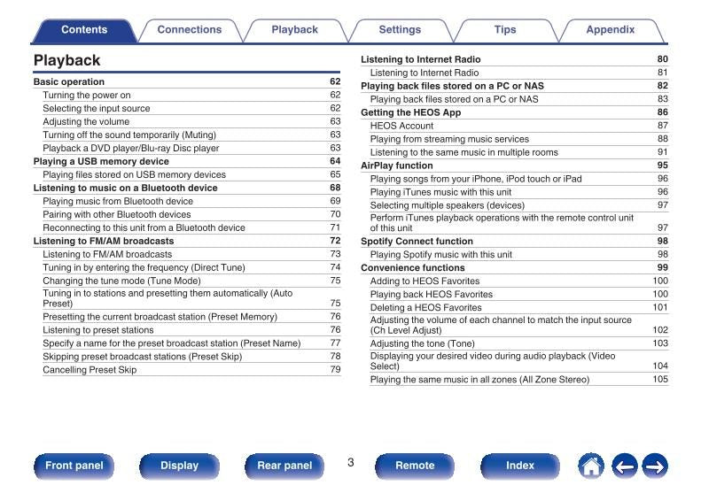 Denon AVRS730H Audio/Video Receiver Operating Manual