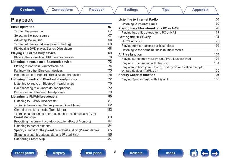 Denon AVRS960H Audio/Video Receiver Operating Manual