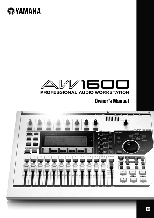 Yamaha AW1600 Digital Audio Workstation Owner's/ User Manual (Pages: 232)