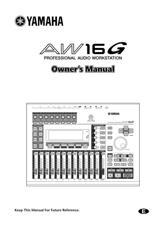 Yamaha AW16G Digital Audio Workstation Owner's/ User Manual (Pages: 219)