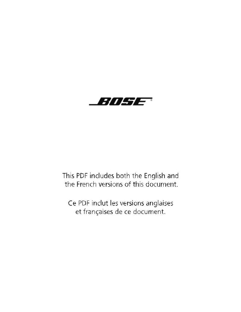 Bose AWRCC2 Audio System Operating Manual