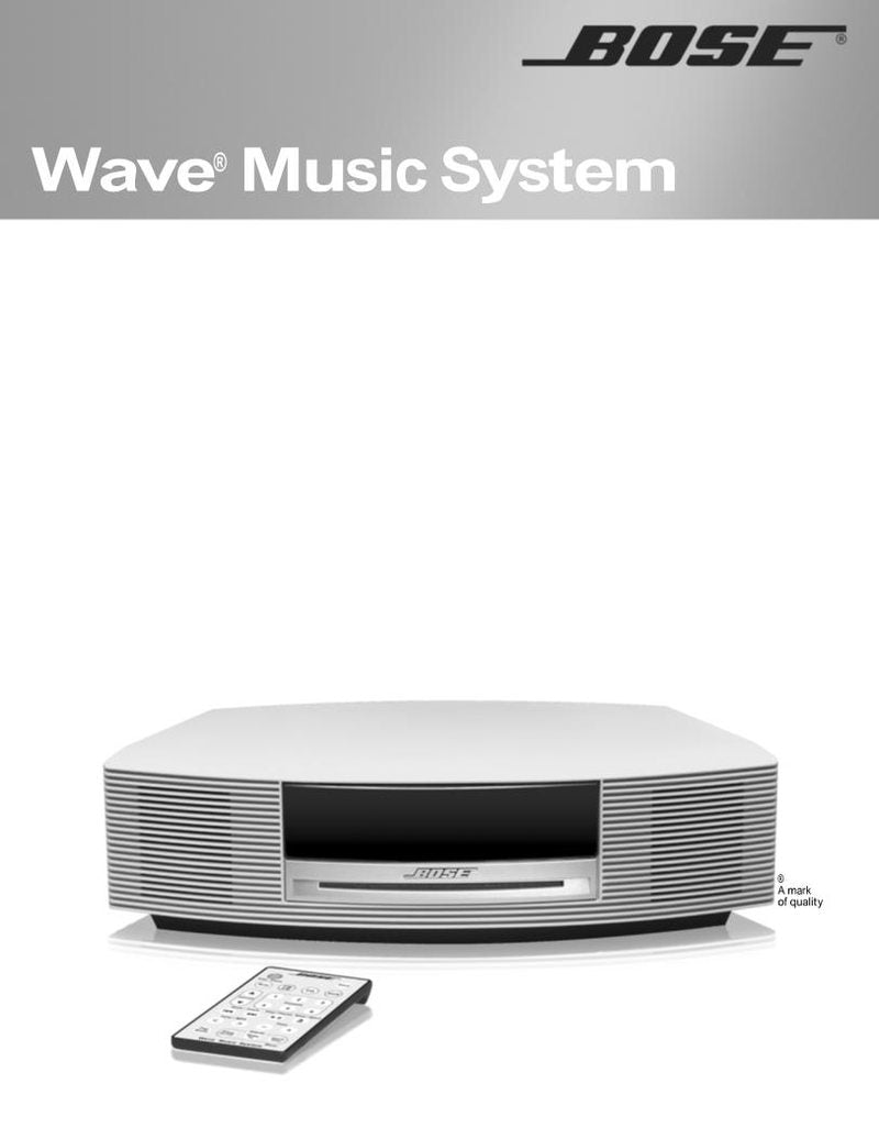 Bose AWRCC2 Audio System Operating Manual