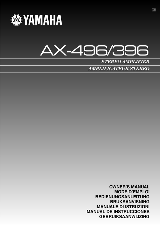 Yamaha AX-396 & AX-496 Amplifier Owner's/ User Manual (Pages: 17)