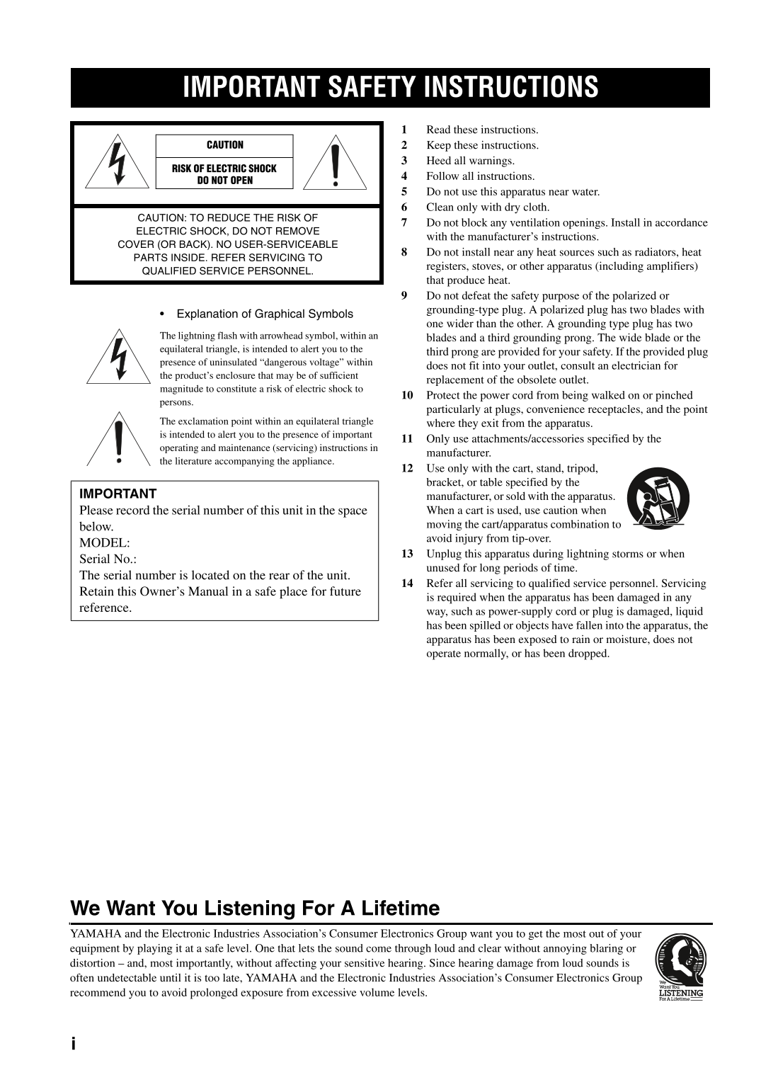 Yamaha AX-397 & AX-497 Amplifier Owner's/ User Manual (Pages: 23)