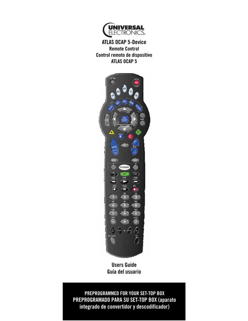 Universal-Electronics 1056B01 Cable Box Operating Manual