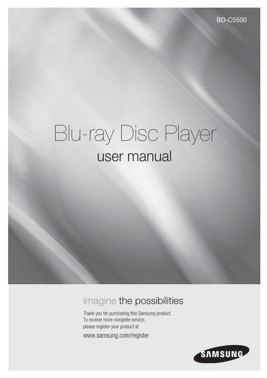 Samsung BDC5500 Blu-Ray DVD Player Operating Manual