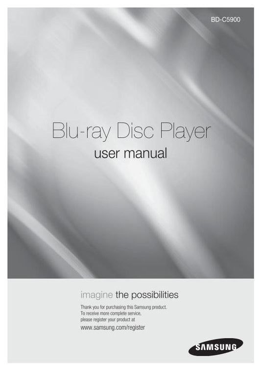 Samsung BDC5900 BDC5900/EDC BDC5900/XAA Blu-Ray DVD Player Operating Manual