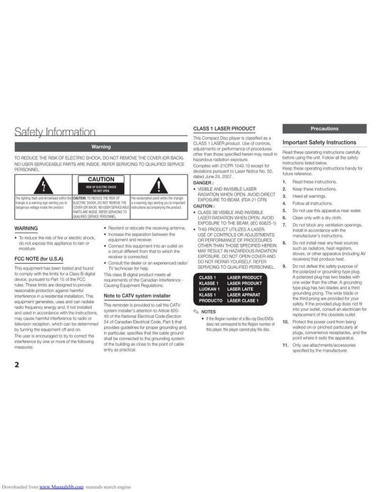 Samsung BDF5700 DVD Player Operating Manual