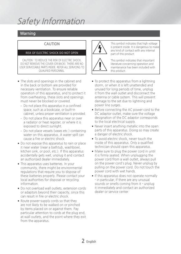 Samsung BD-H6600/ZA Blu-Ray DVD Player Operating Manual