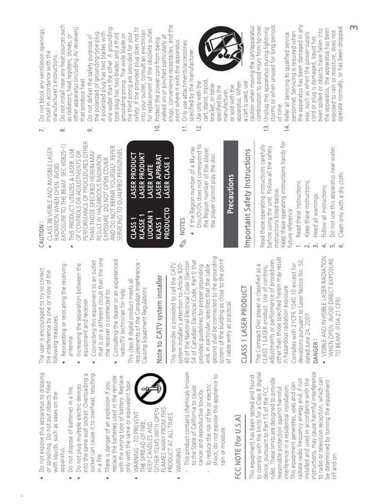 Samsung BDJM51 Blu-Ray DVD Player Operating Manual