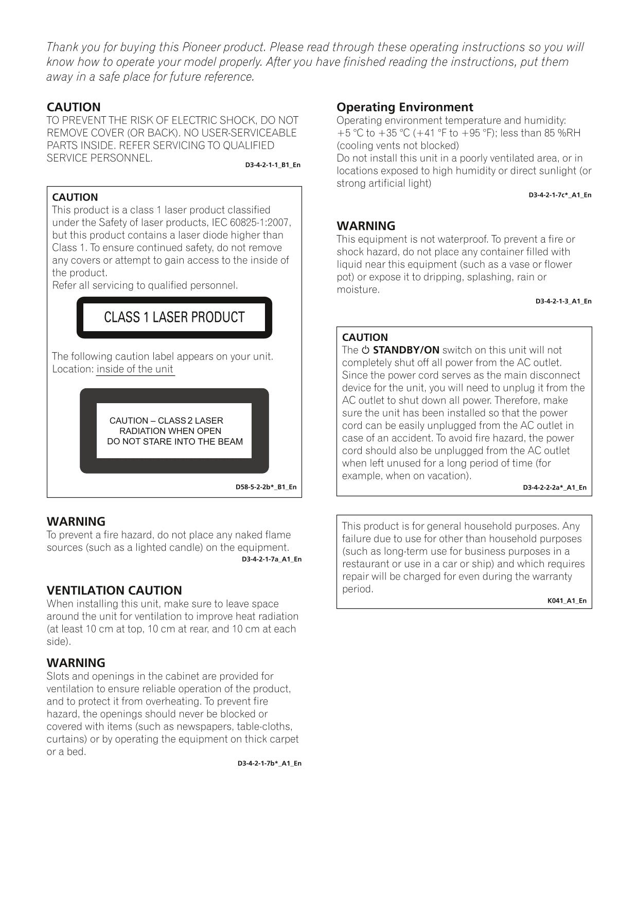 Pioneer BDP-LX58 & BDP-LX88 Blu-Ray Player Owner/ User Manual (Pages: 64)