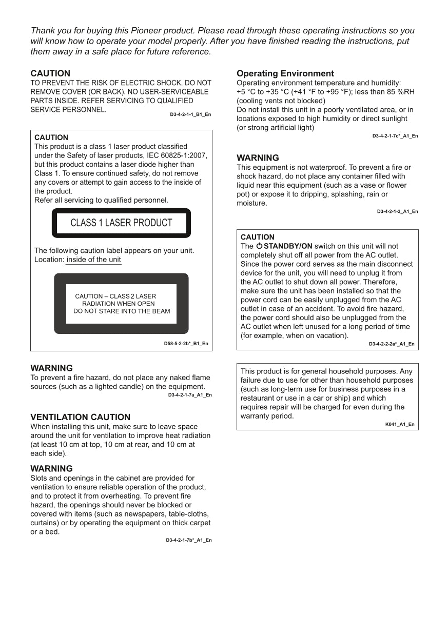 Pioneer BDP-X300 Blu-Ray Player Owner/ User Manual (Pages: 64)