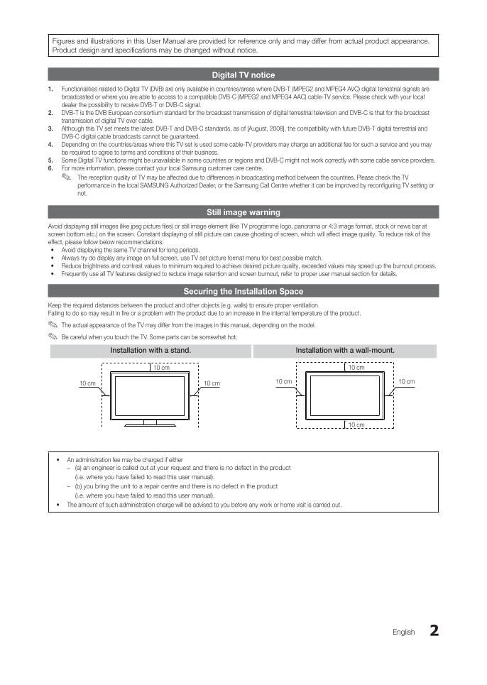 Samsung T19A350 T20A350 T22A350 TV Operating Manual