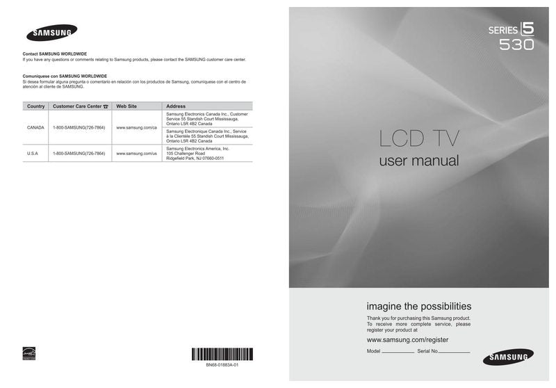 Samsung LN32B530 LN37B530 LN40B530 Satellite Receiver Operating Manual