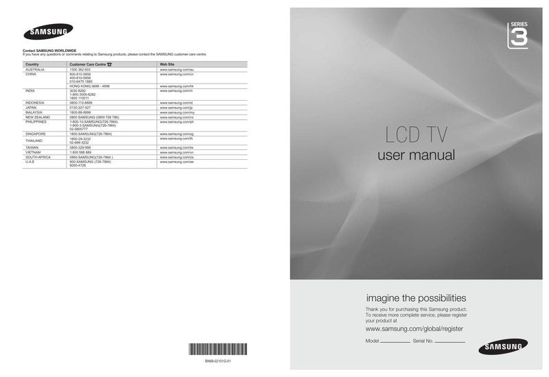 Samsung LA22B360C5OM TV Operating Manual