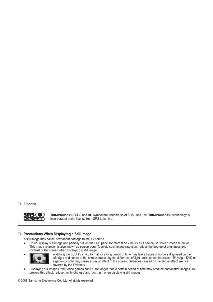 Samsung LA22B350F2OM TV Operating Manual