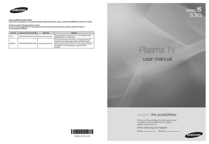 Samsung PN50B530 PN58B530 TV Operating Manual