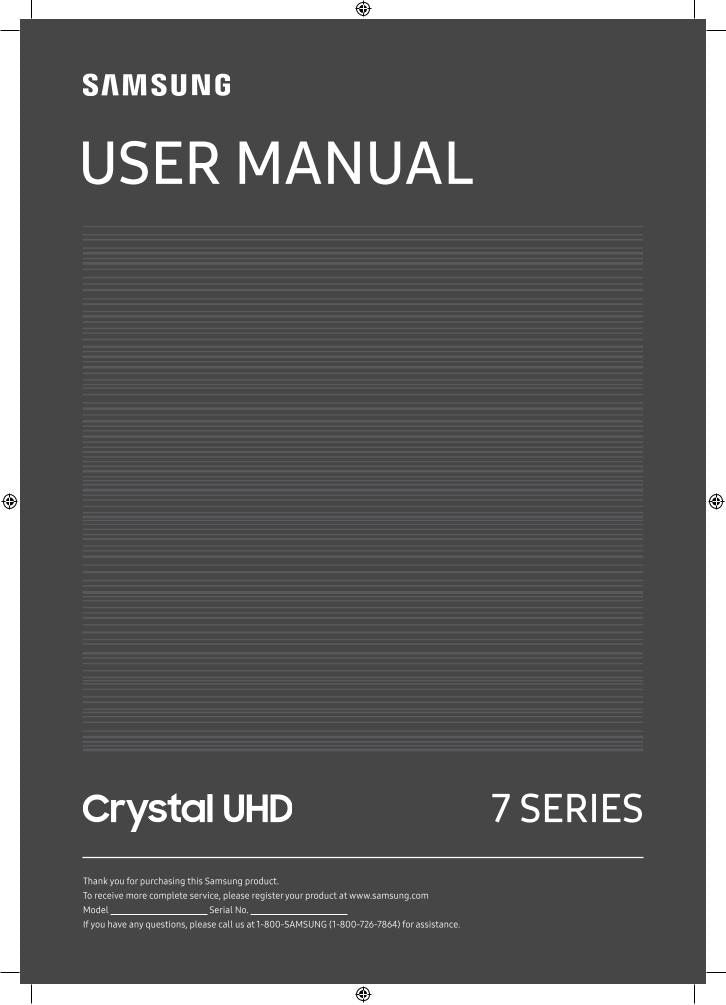 Samsung UN43TU7000FXZAOM TV Operating Manual