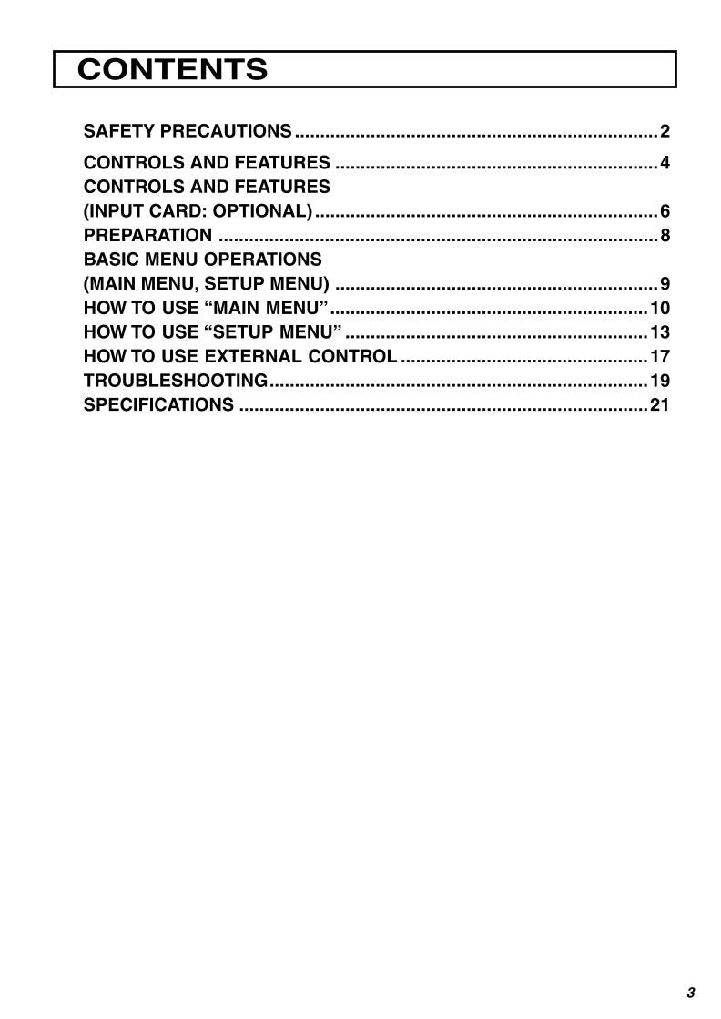 Panasonic BTH1700OM TV Operating Manual