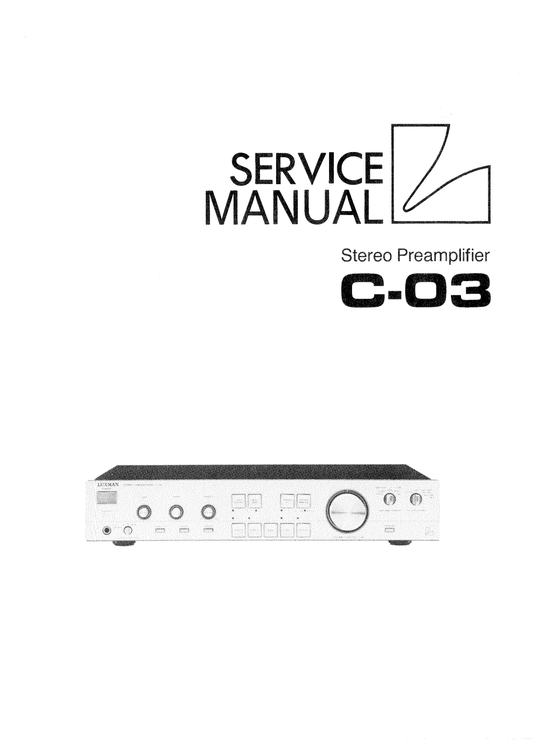 Luxman C-03 Pre-Amplifier Service Manual (Pages: 26)