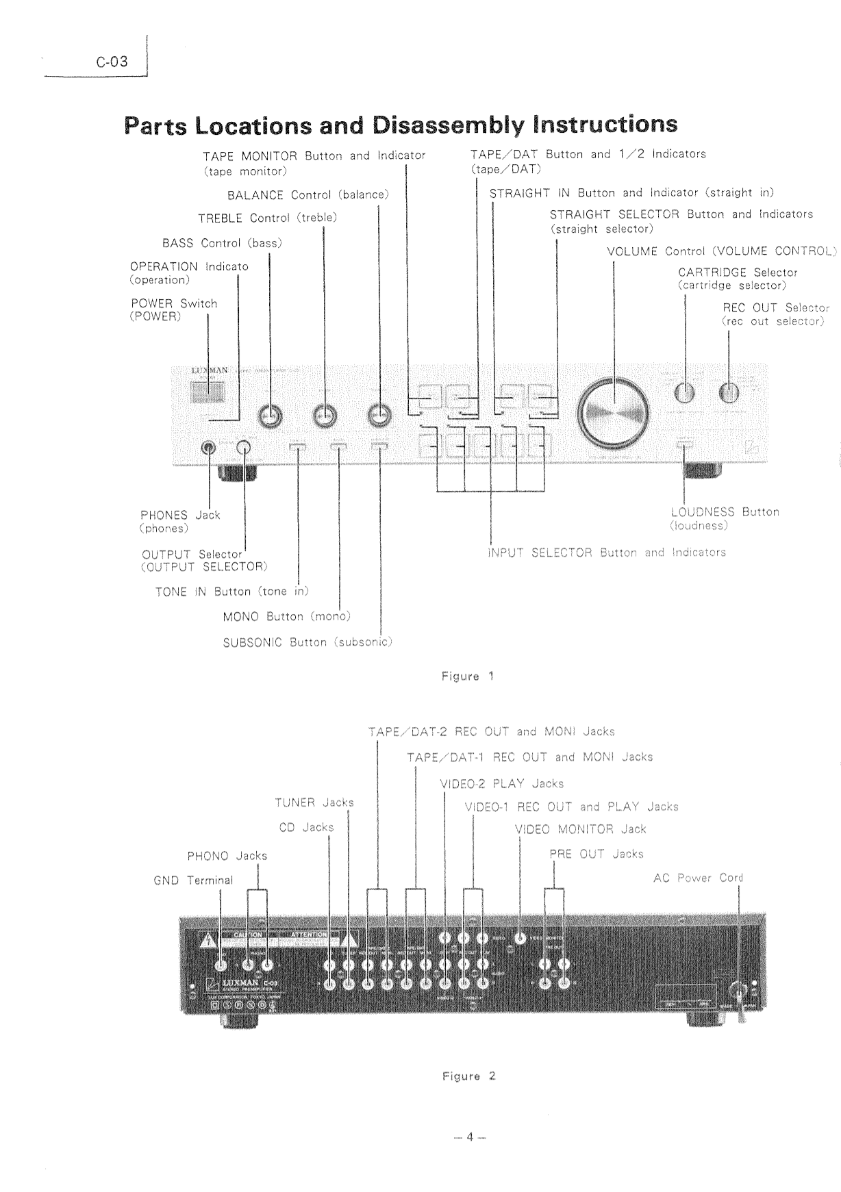 Luxman C-03 Pre-Amplifier Service Manual (Pages: 26)